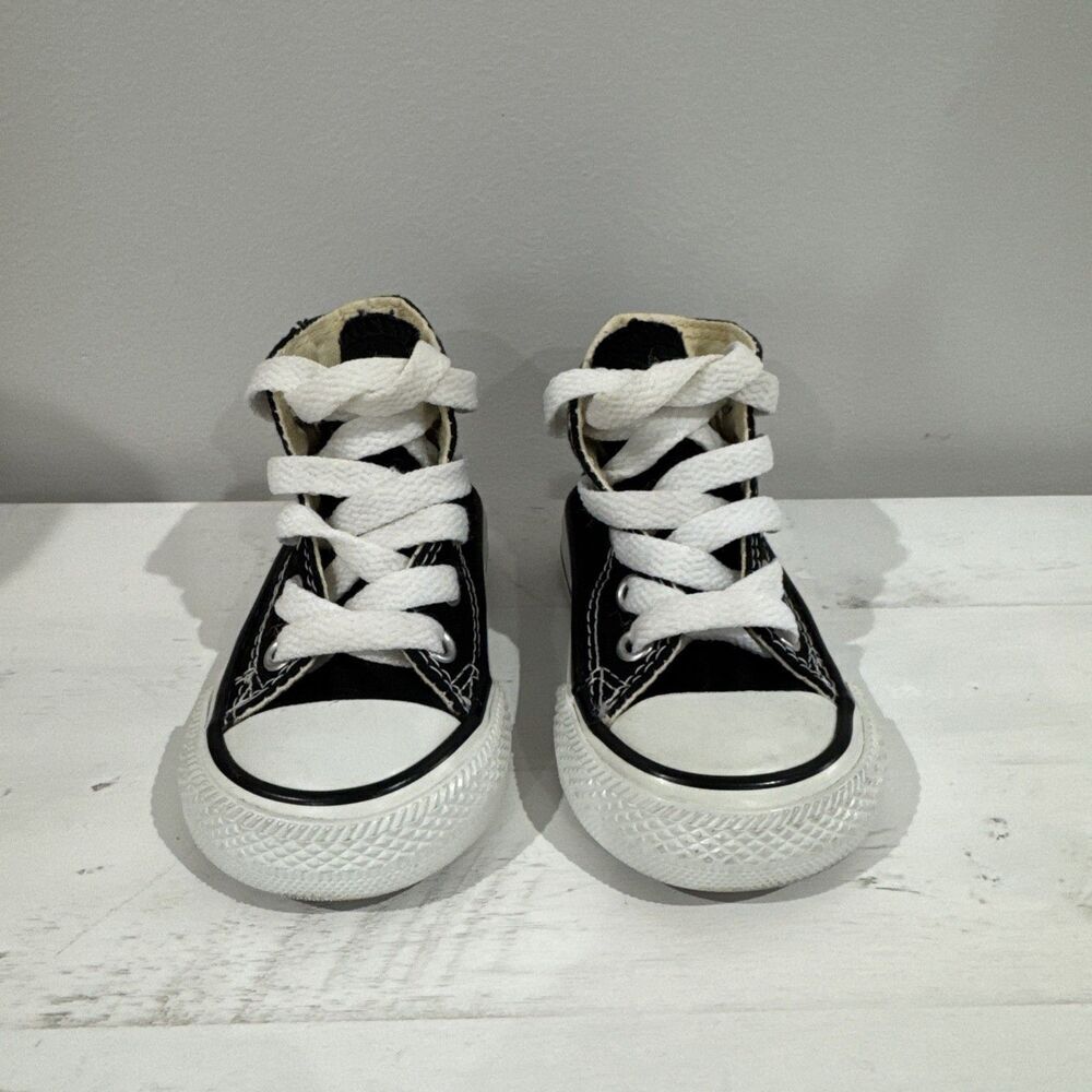 Converse All Star Toddler Shoes Size Infant 3 Color Black Excellent Condition!
